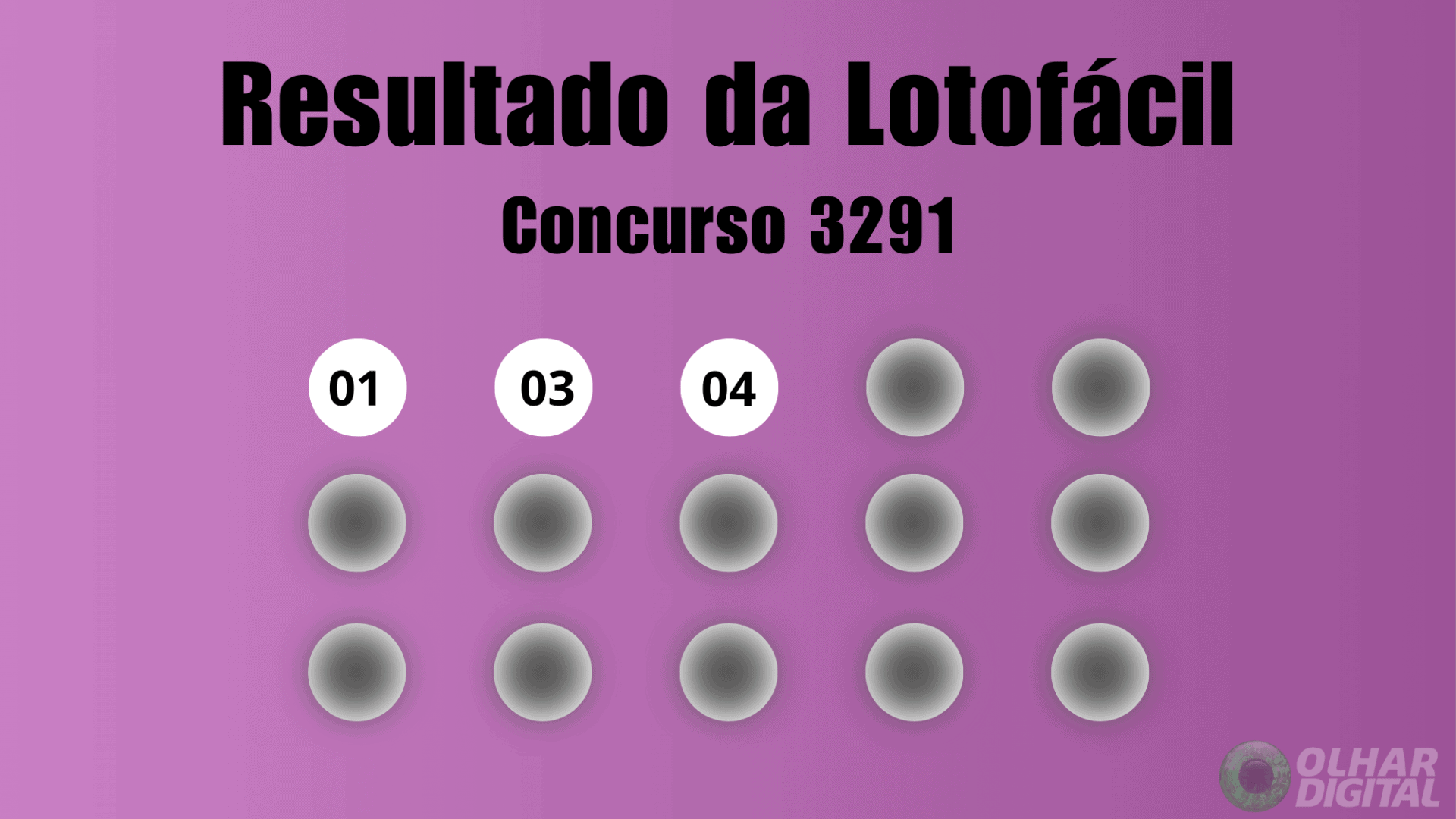 Sorteio número 3291 da Lotofácil