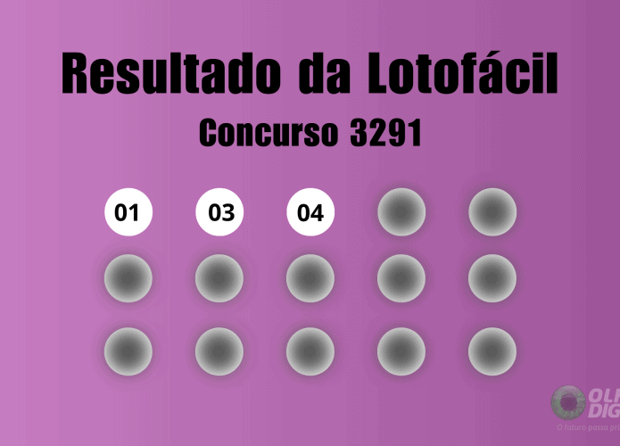 Sorteio número 3291 da Lotofácil