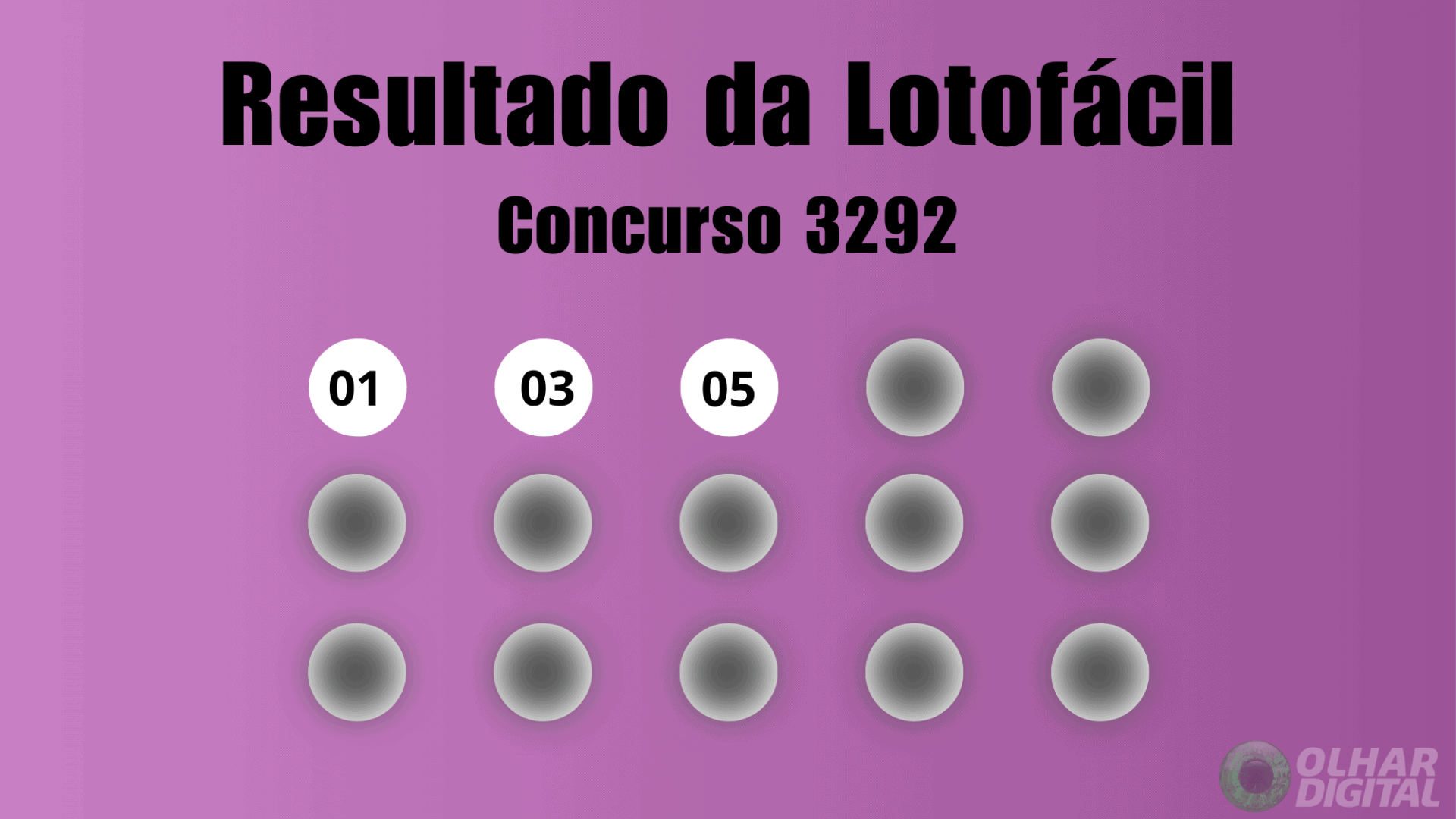 Resultado Lotofácil 3292