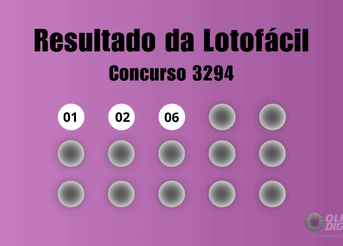 Lotofácil resultado concurso 3294