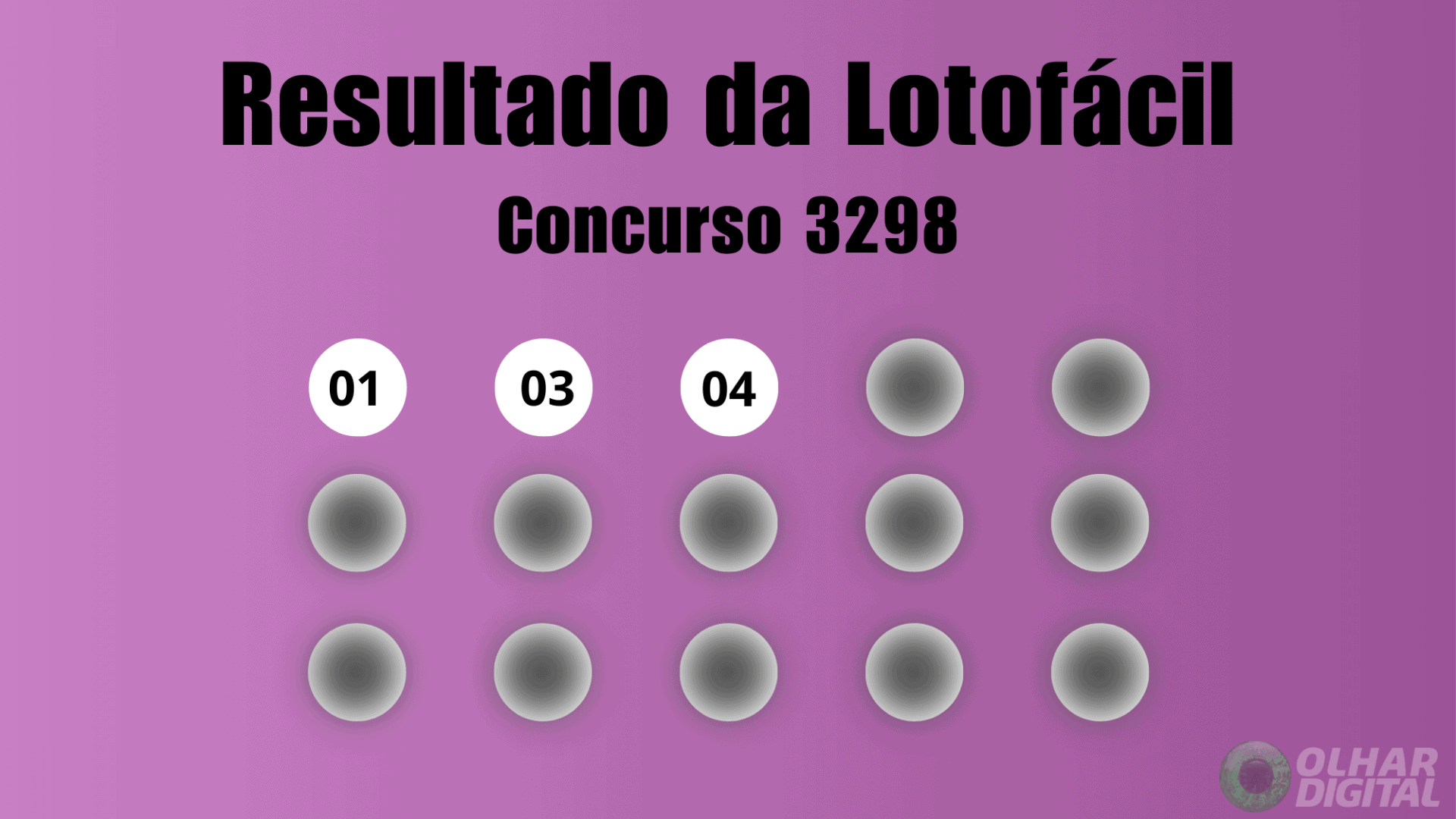 Resultado Lotofácil 3298