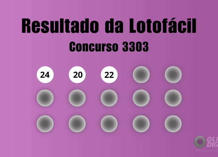 Veja na matéria os números sorteados do concurso 3303 da Lotofácil