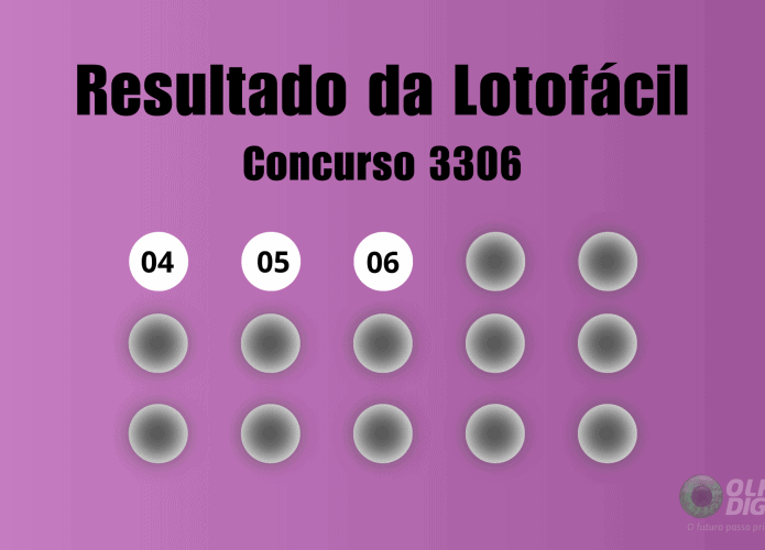Resultado Lotofácil sorteio 3306