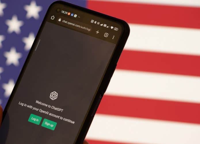 chatgpt com a bandeira dos estados unidos
