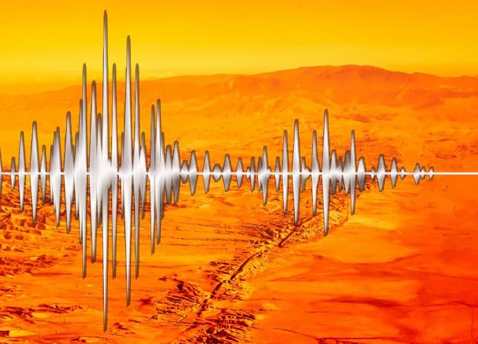 Representação de linha indicando terremoto