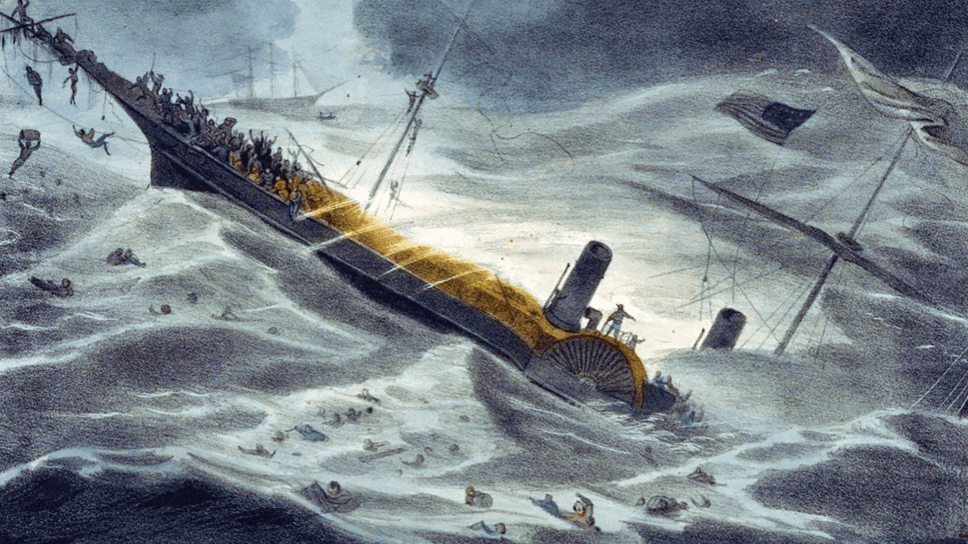 Reprodução do navio SS Central America
