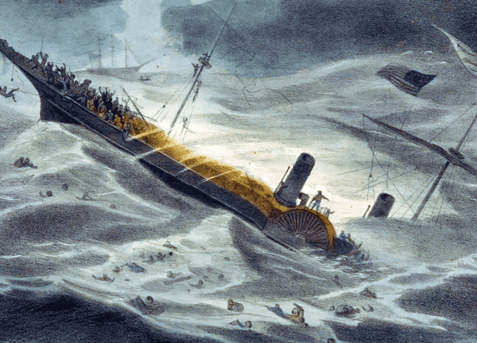 Reprodução do navio SS Central America