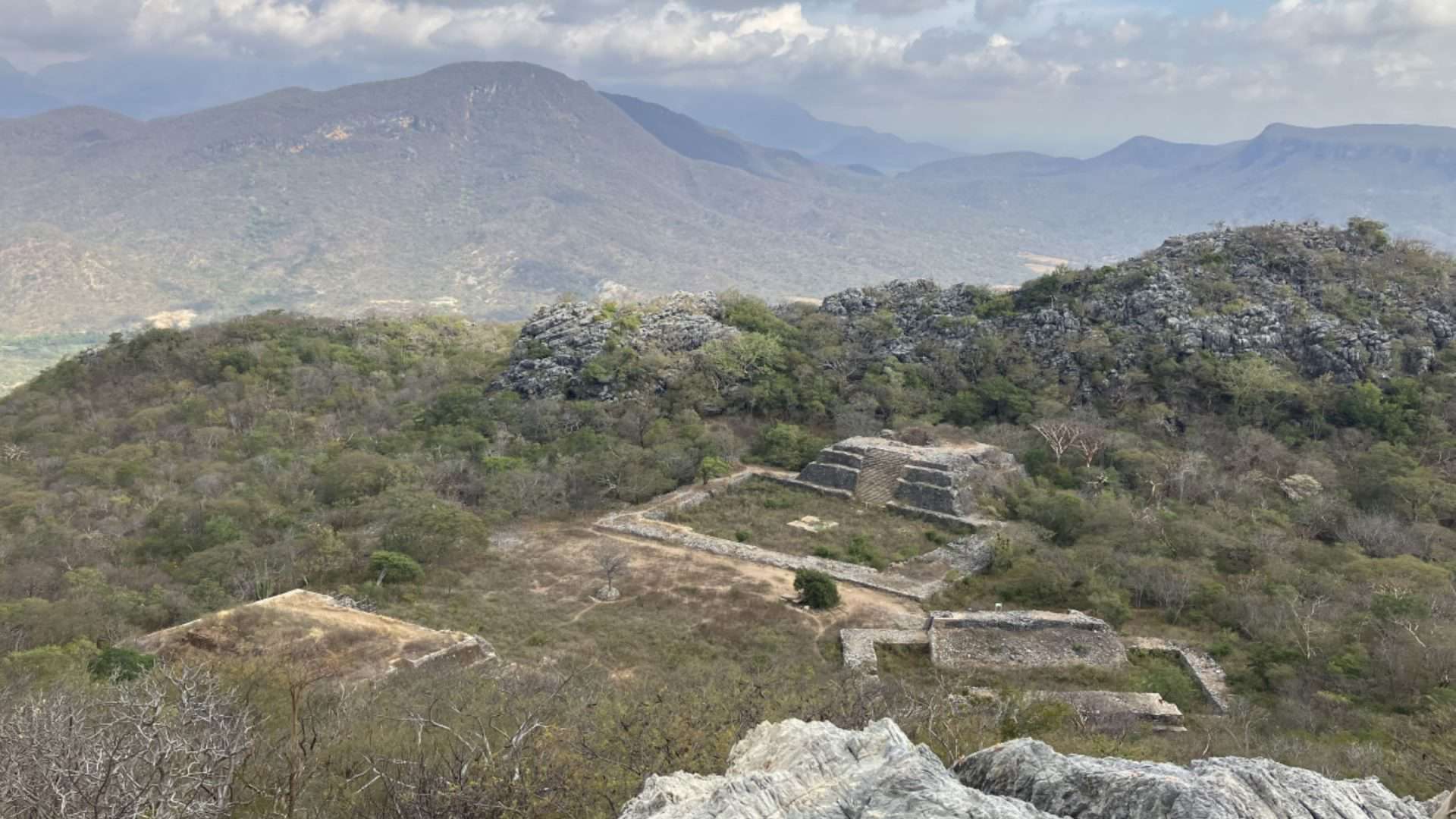Paisagem da cidade zapoteca Guiengola, no sul do México