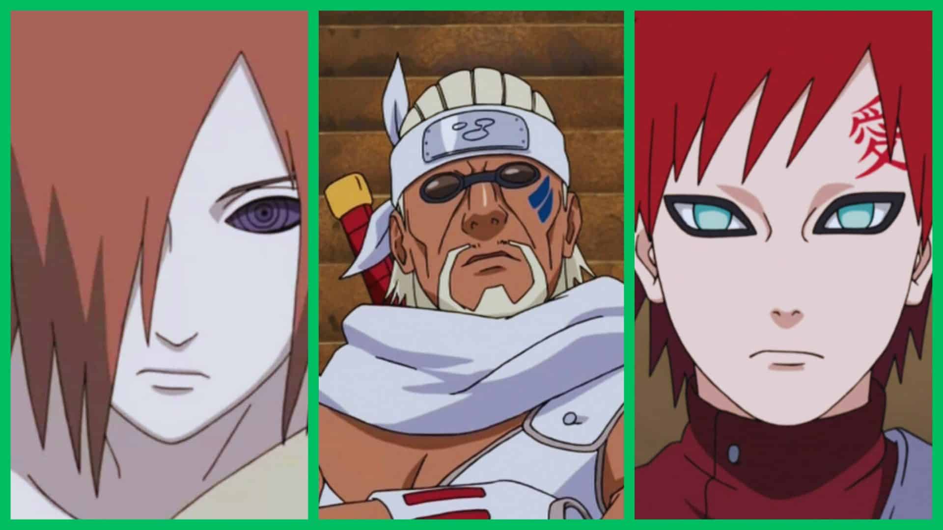 Pain, Killer Bee e Gaara