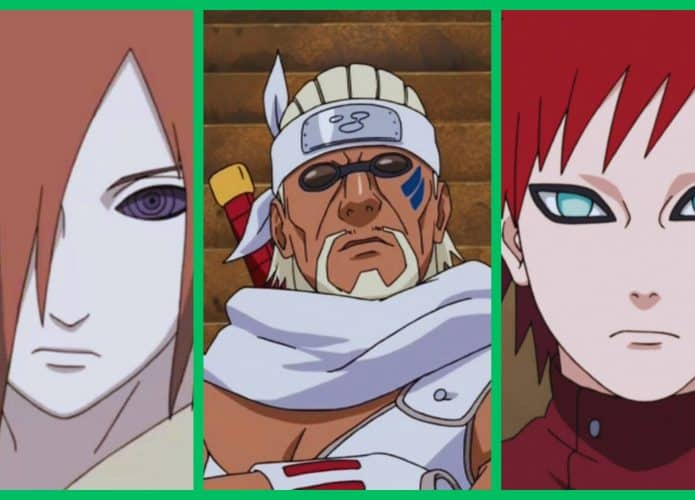 Pain, Killer Bee e Gaara