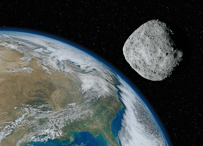 Asteroide Bennu em direção à Terra