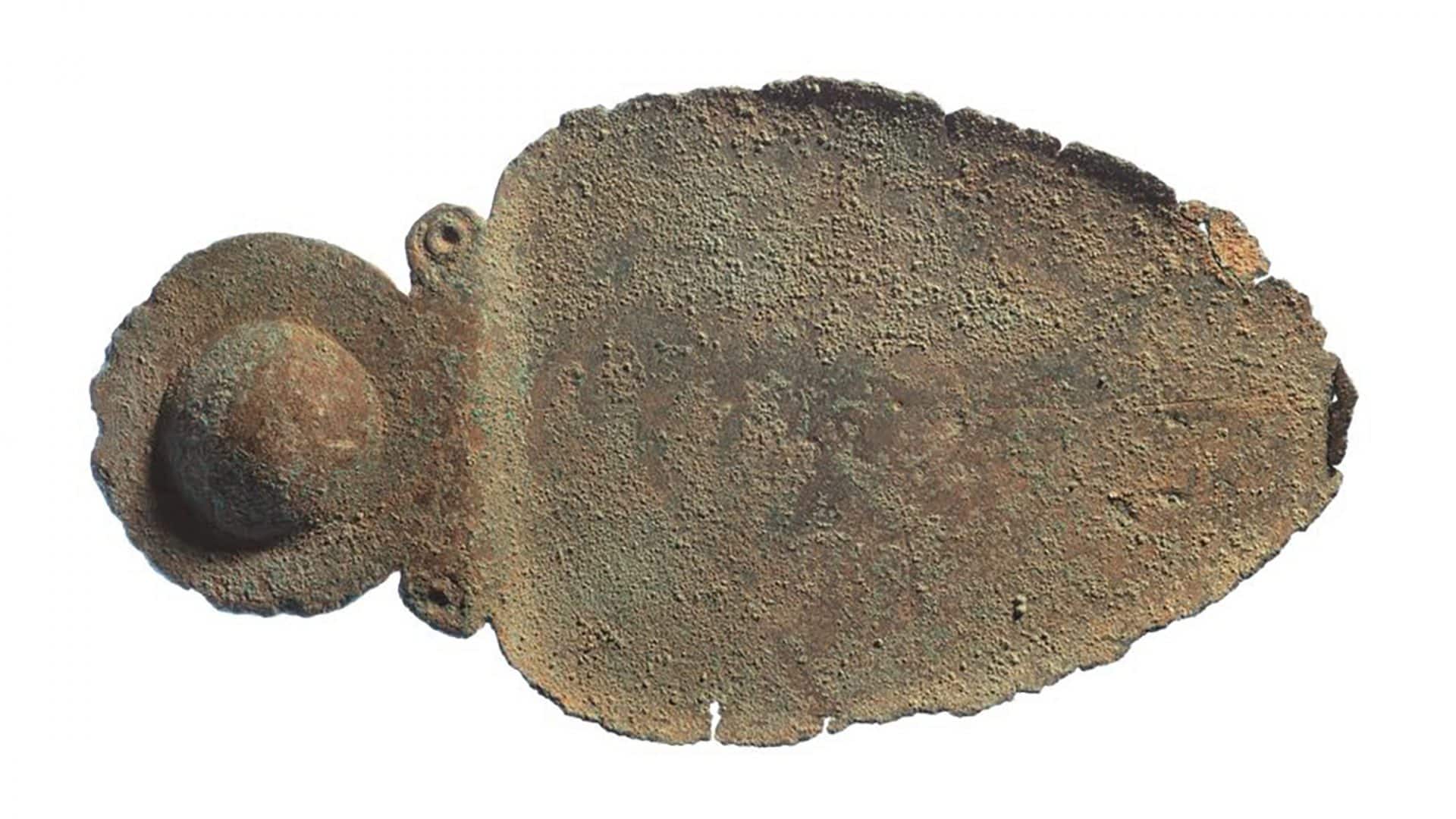 Detalhe da colher de bronze
