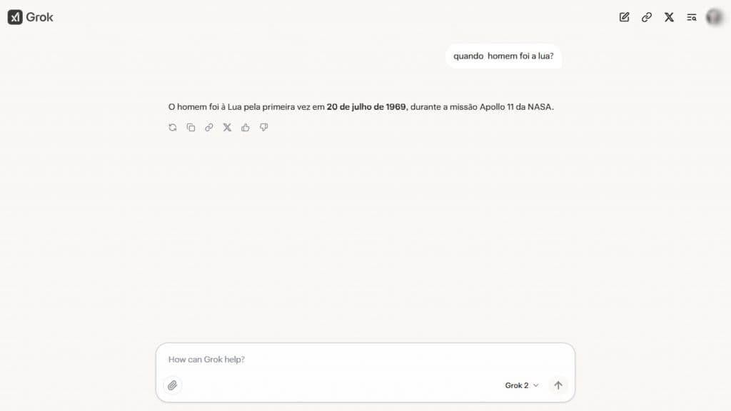 Gerando textos no Grok