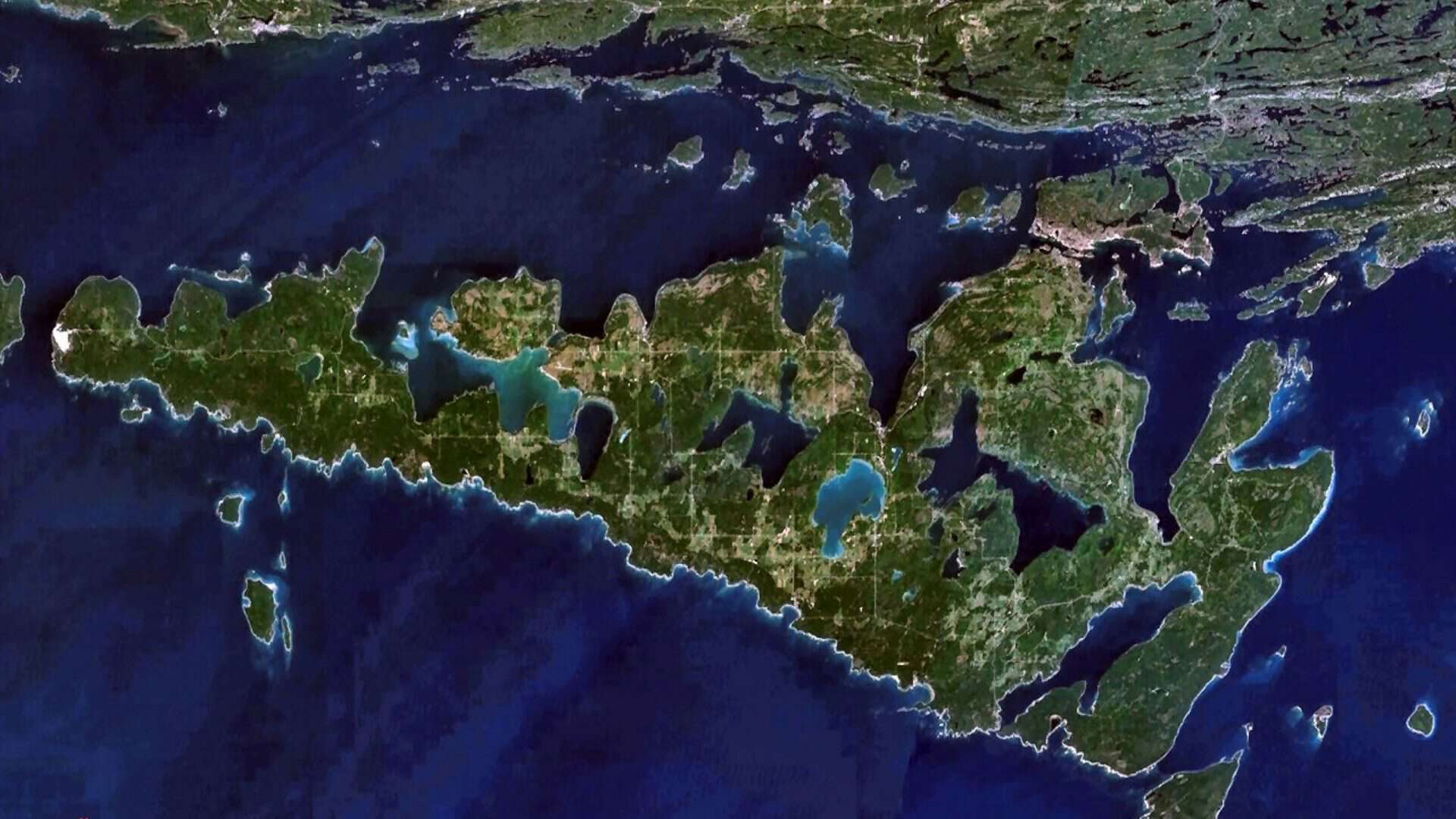 ilha Manitoulin, Canada, foto do espaço