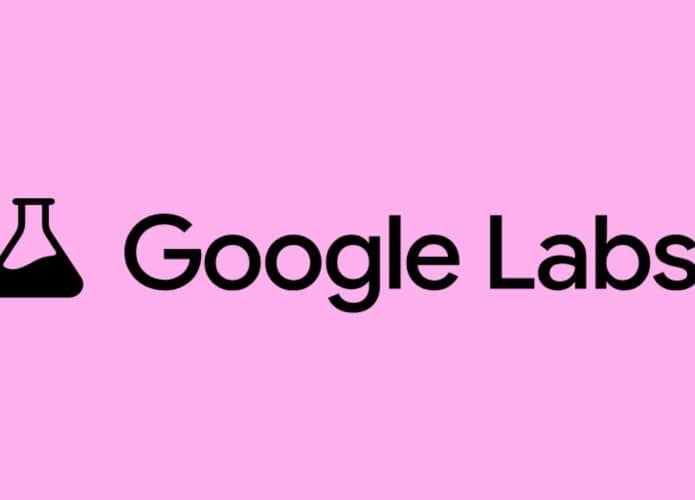 logo do google labs com o fundo rosa