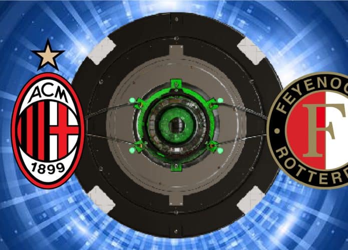 Escudos de Milan e Feyenoord