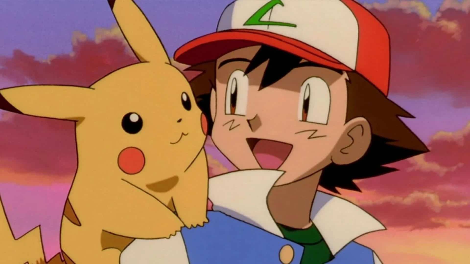 pokemon anime: ash e pikachu lado a lado