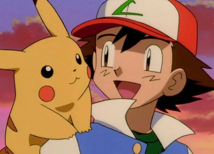 pokemon anime: ash e pikachu lado a lado