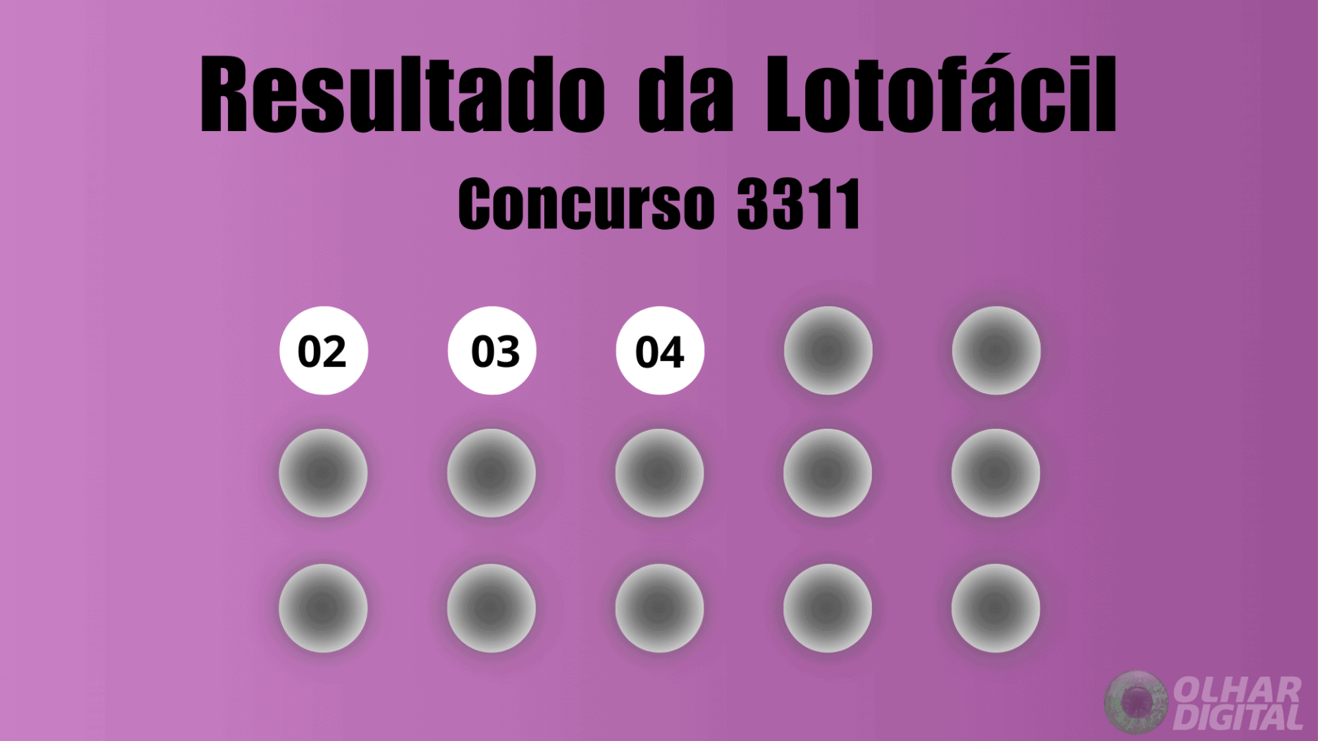 Resultado da Lotofácil 3311