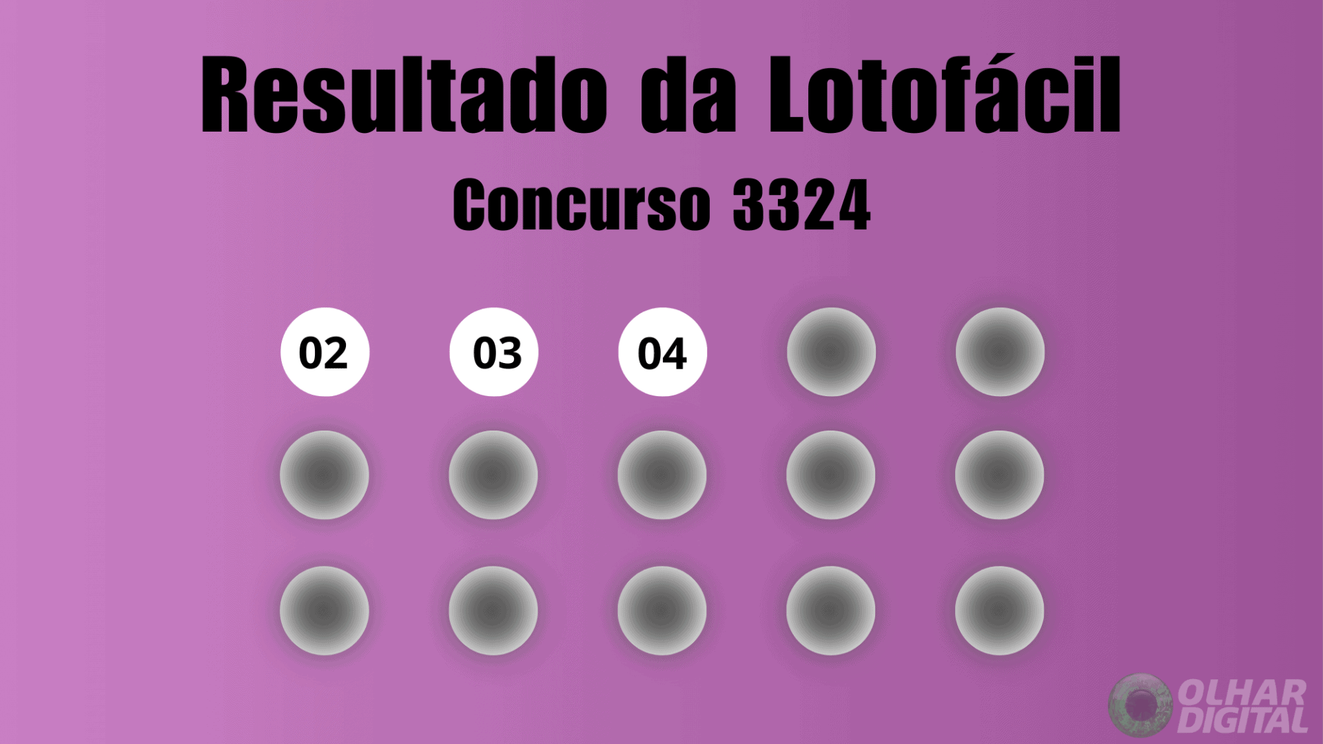 Resultado da Lotofácil 3324