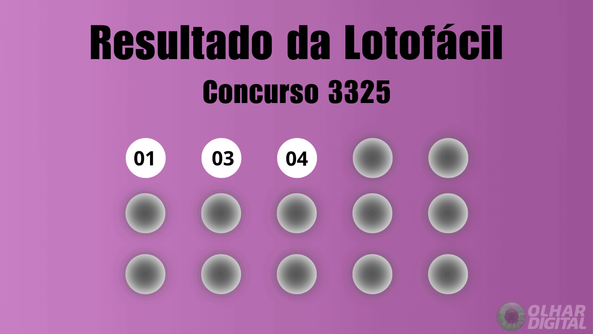 Lotofácil concurso 3325