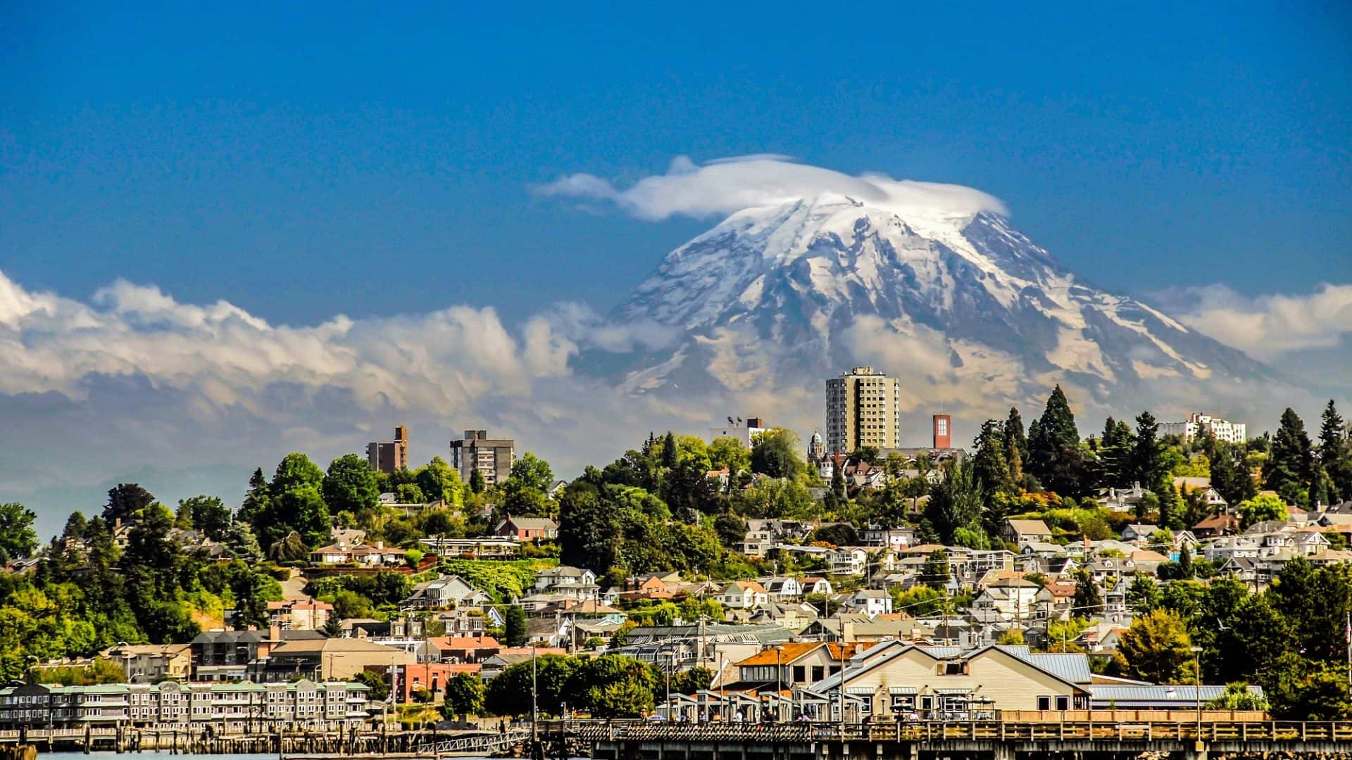 monte rainier visto de tacoma