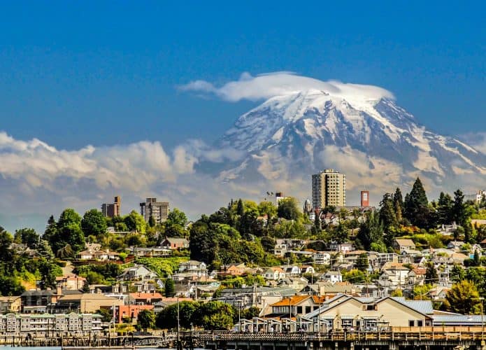 monte rainier visto de tacoma