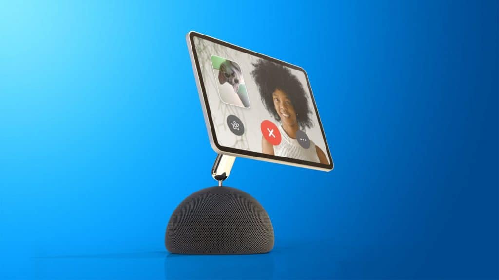 Caixinha com tela da Apple que parece fusão entre HomePod e iPad com design de Mac retrô