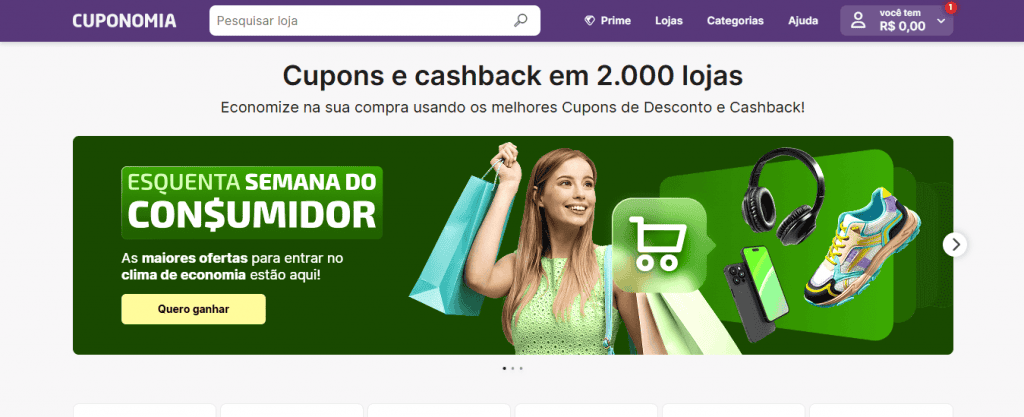 Site do Cuponomia