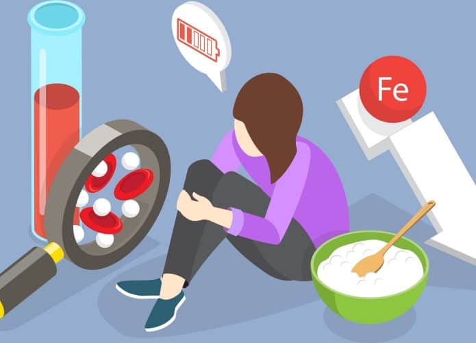 Ilustração Vetorial Plana Isométrica 3D Conceitual de Anemia, Falta de Hemoglobina