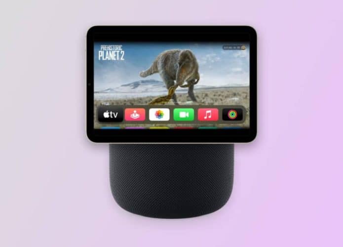 Caixinha com tela da Apple que parece fusão entre HomePod e iPad