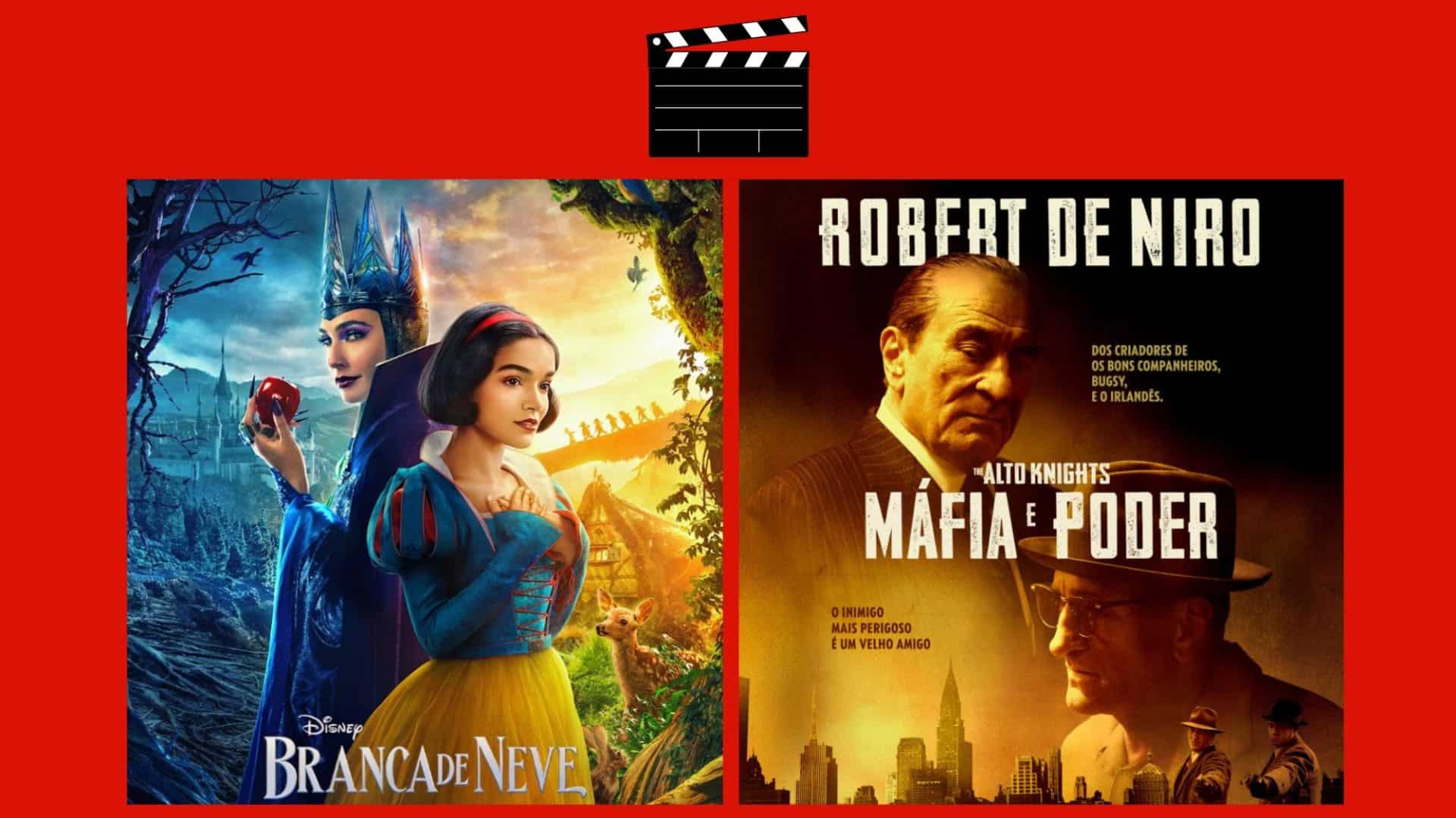 Pôsteres de Branca de Neve e The Alto Knights, dois entre os lançamentos de filmes da semana de 20 de março
