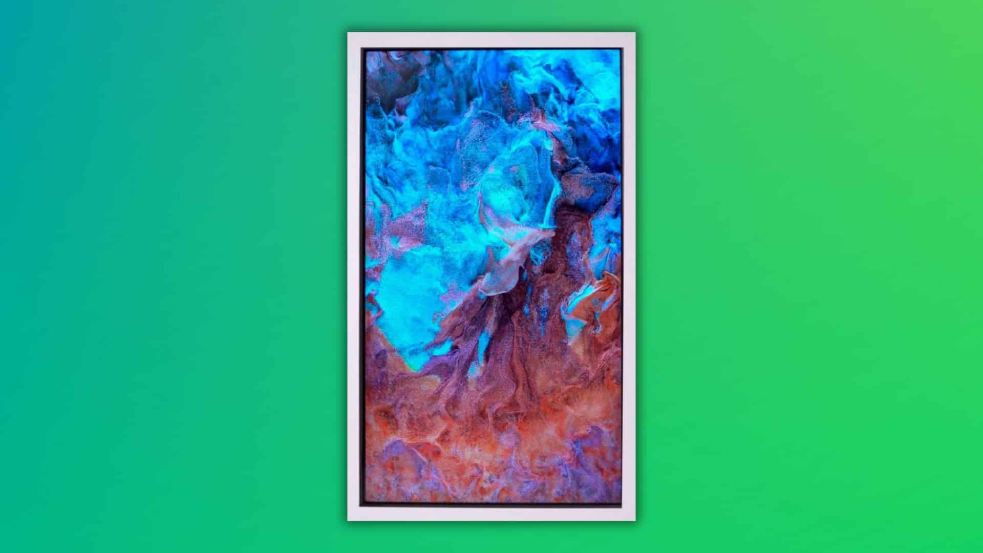 Montagem com quadro feito com inteligência artificial (IA) e vendido em leilão
