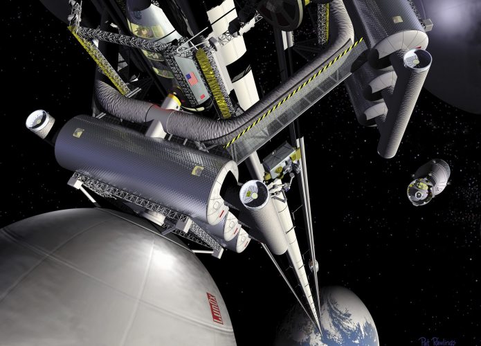 Ilustração de estrutura da NASA no espao