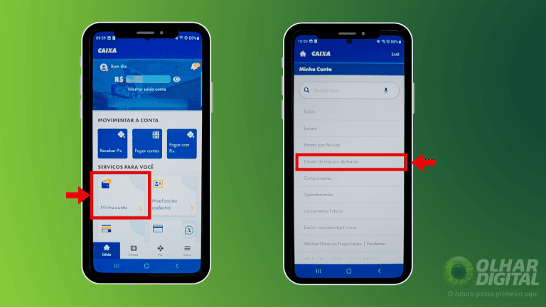 Como consultar informe de rendimentos no app da Caixa - Olhar Digital