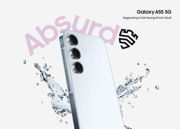 Galaxy A55. Imagem: Reprodução/Samsung