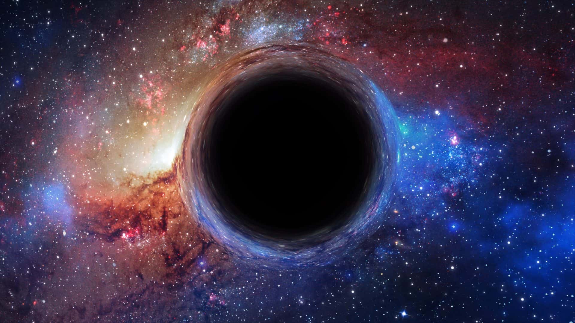 Representação de um buraco negro supermassivo