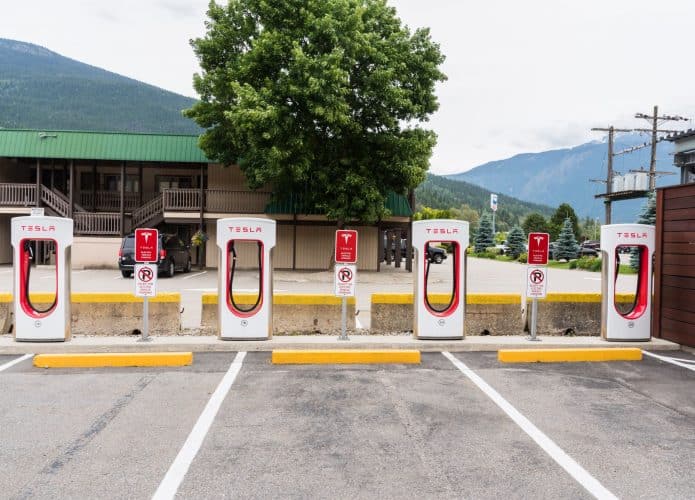 Estação de carregamento tesla