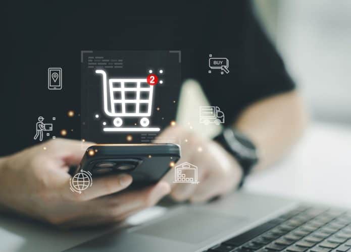 Pesquisando compras online pelo celular
