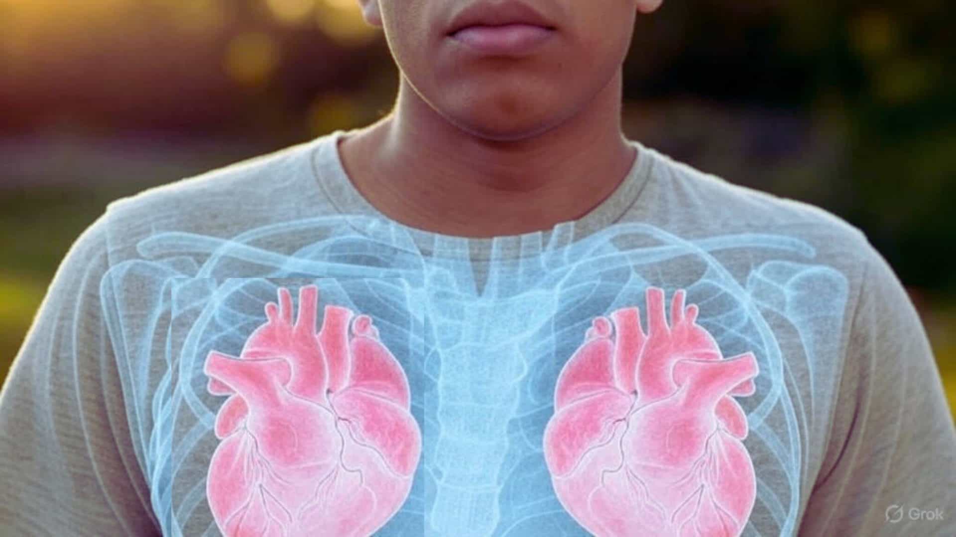 Homem com dois corações