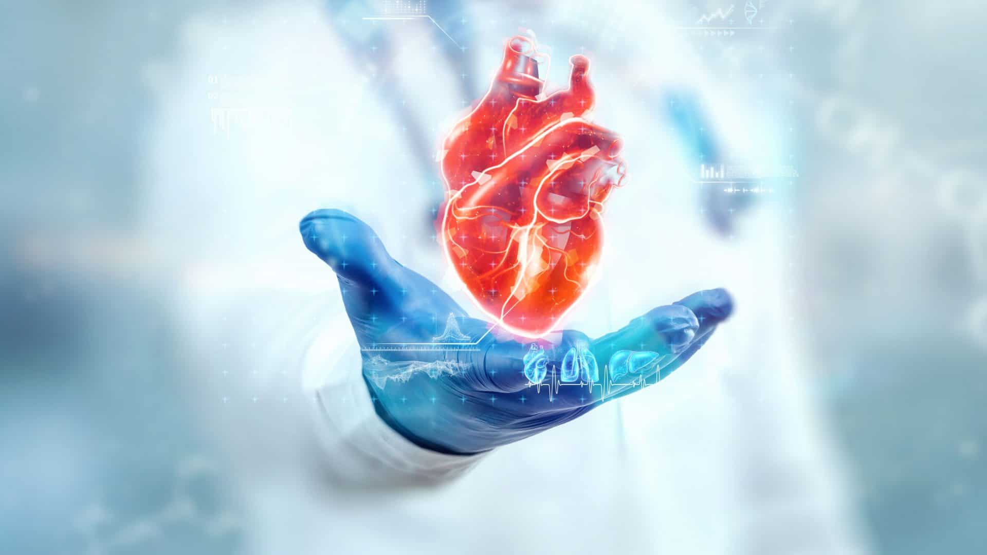 Cirurgião médico com um coração