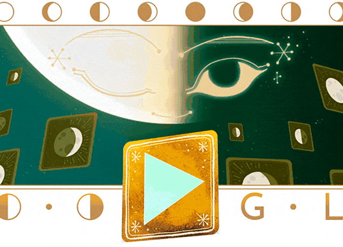 Logo doodle Google Lua minguante