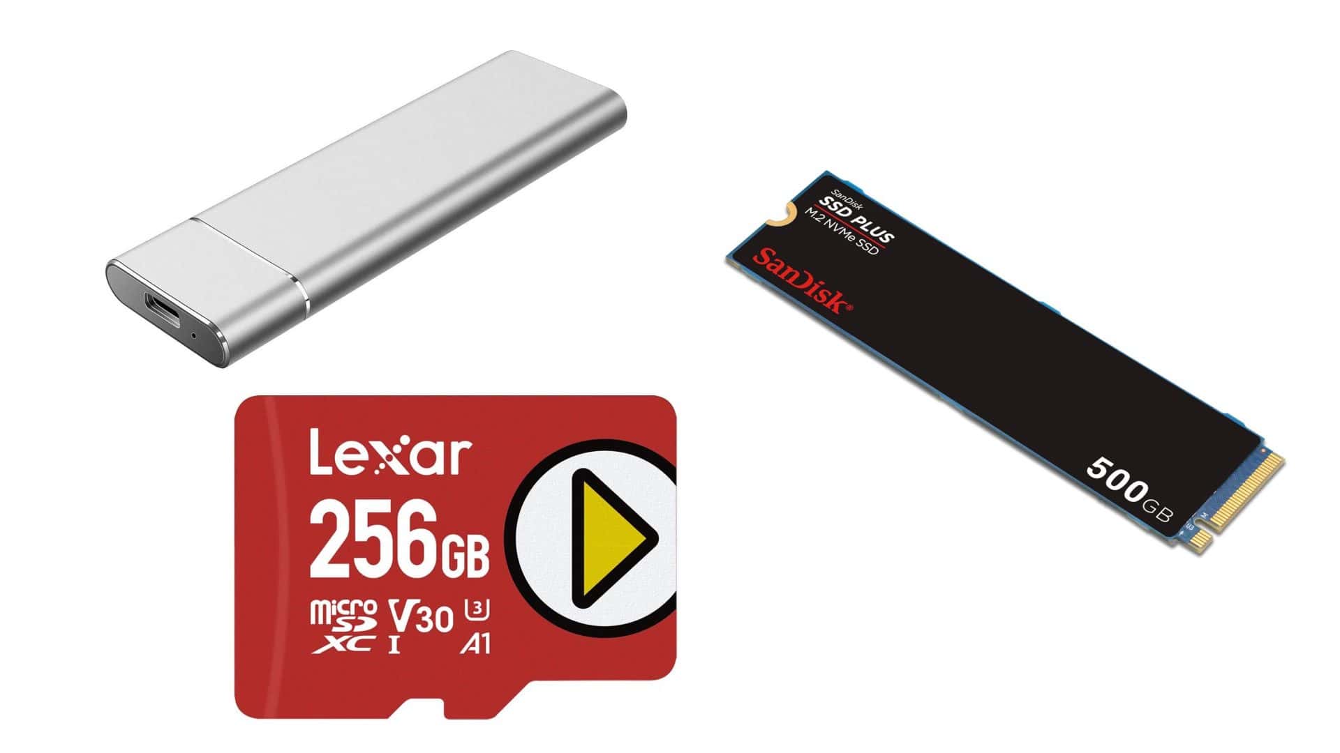 SSD e cartão micro SD em oferta