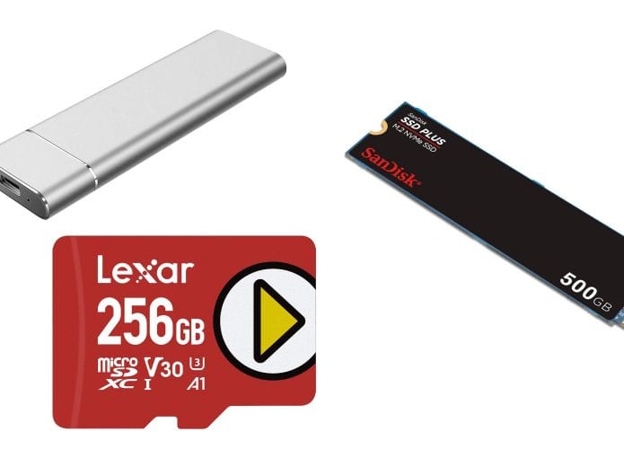 SSD e cartão micro SD em oferta