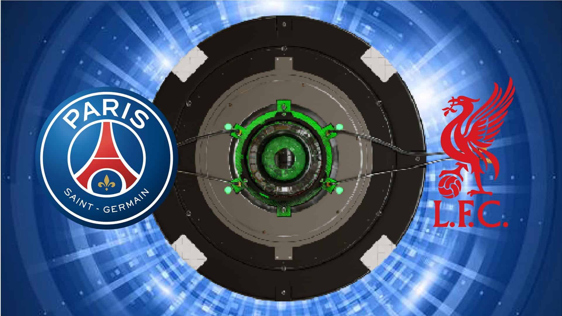 Escudos de PSG e Liverpool