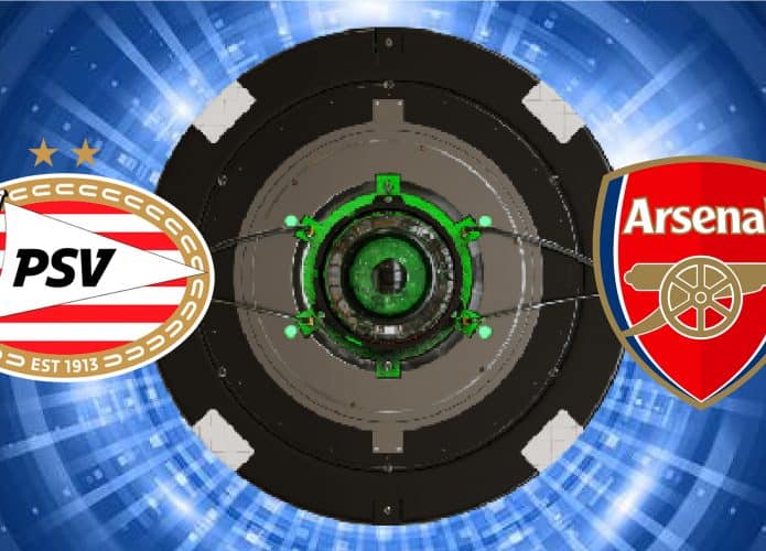 Escudos de PSV e Arsenal