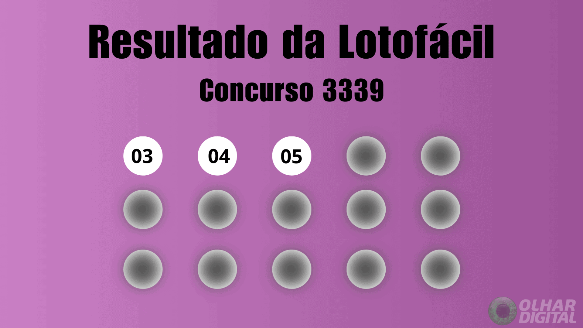 Resultado Lotofácil 3339