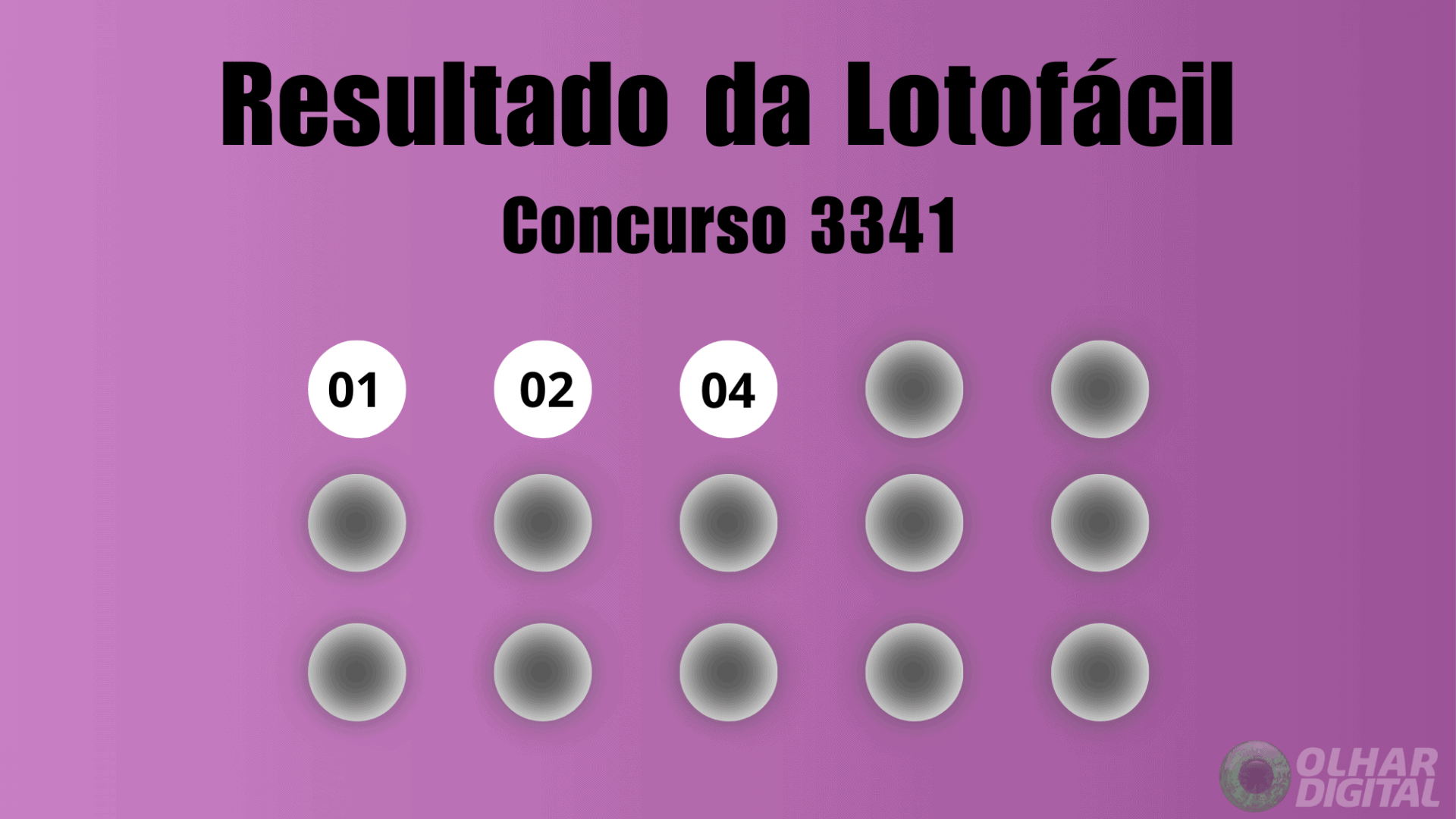 Resultado da Lotofácil concurso 3341