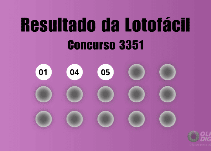 Resultado Lotofácil sorteio 3351