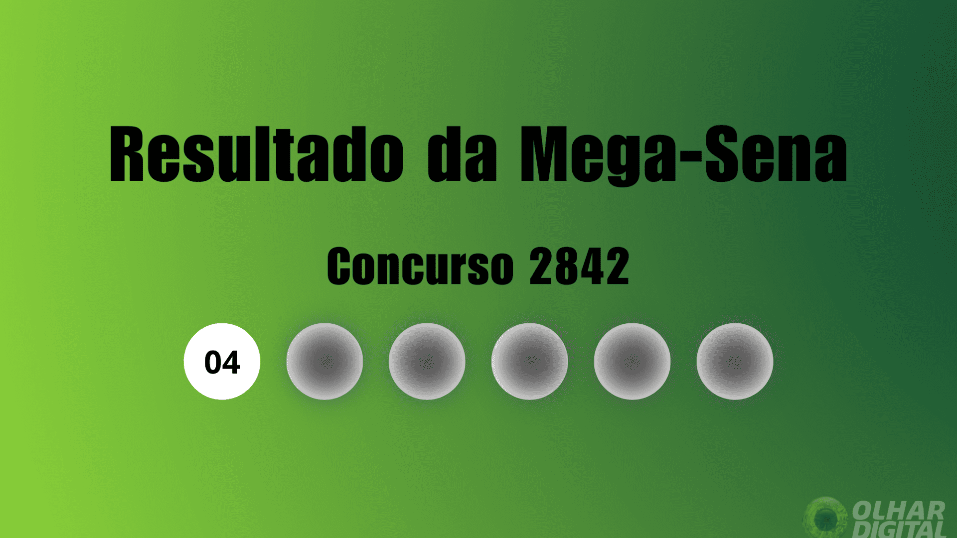 Resultado da Mega-Sena concurso 2842